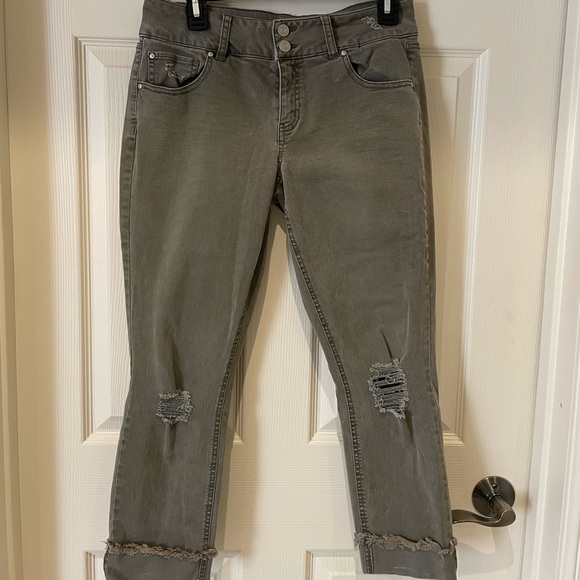refuge Jeans Olive Green Ancle Stretchy Jeans Poshmark